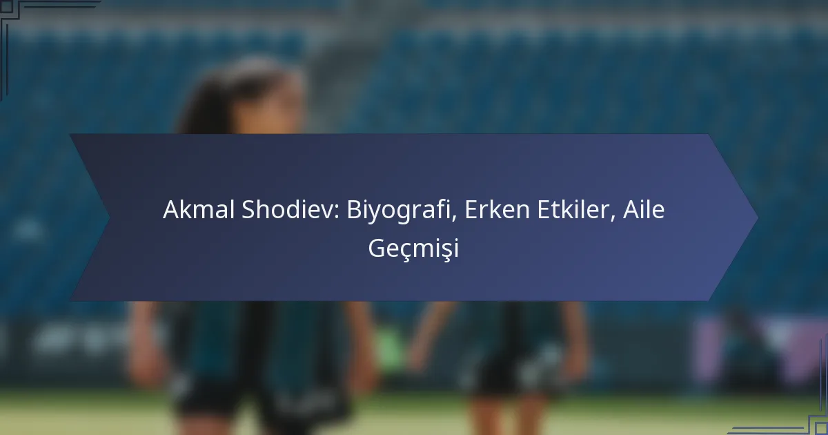 Akmal Shodiev: Biyografi, Erken Etkiler, Aile Geçmişi